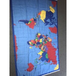 Map Of The World Fabric 1998